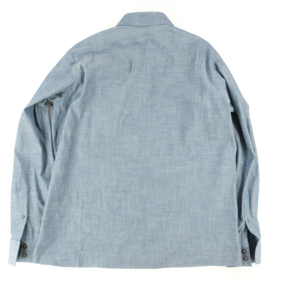 CI by Tom James Heather Dress Shirt Long Sleeve Button Down Blue Size XL Tall - Picture 2 of 7